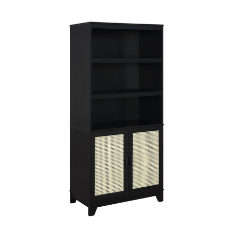 Sheridan Bookcase Cabinet in Black (set of 2) - Ornate Home