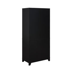 Sheridan Bookcase Cabinet in Black (set of 2) - Ornate Home