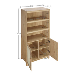 Sheridan Bookcase Cabinet in Nature - Ornate Home