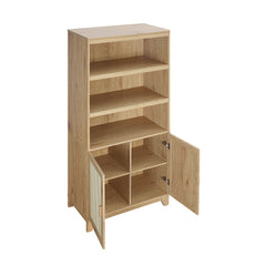 Sheridan Bookcase Cabinet in Nature - Ornate Home