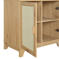 Sheridan Bookcase Cabinet in Nature (set of 2) - Ornate Home