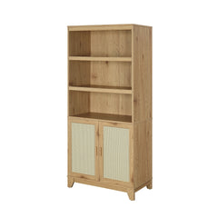 Sheridan Bookcase Cabinet in Nature (set of 2) - Ornate Home