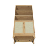 Sheridan Bookcase Cabinet in Nature (set of 2) - Ornate Home