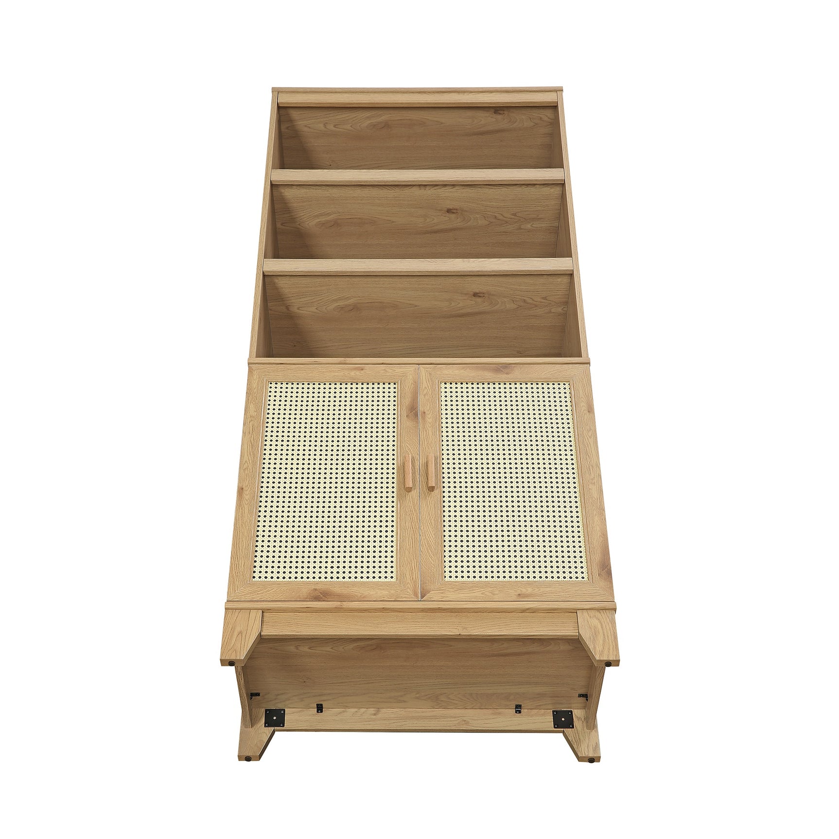 Sheridan Bookcase Cabinet in Nature (set of 2) - Ornate Home