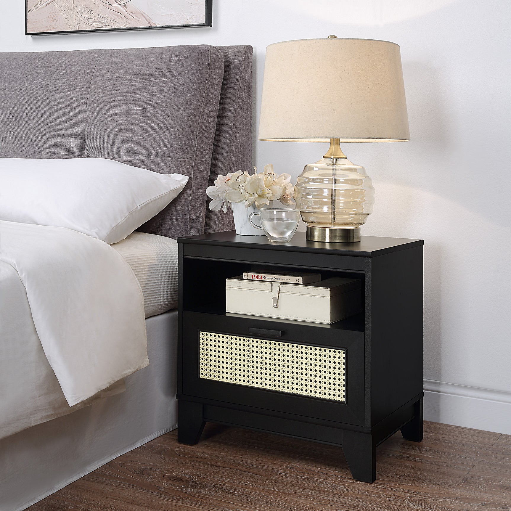 Sheridan Nightstand in Black - Ornate Home