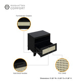 Sheridan Nightstand in Black - Ornate Home