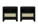 Sheridan Nightstand in Black (set of 2) - Ornate Home