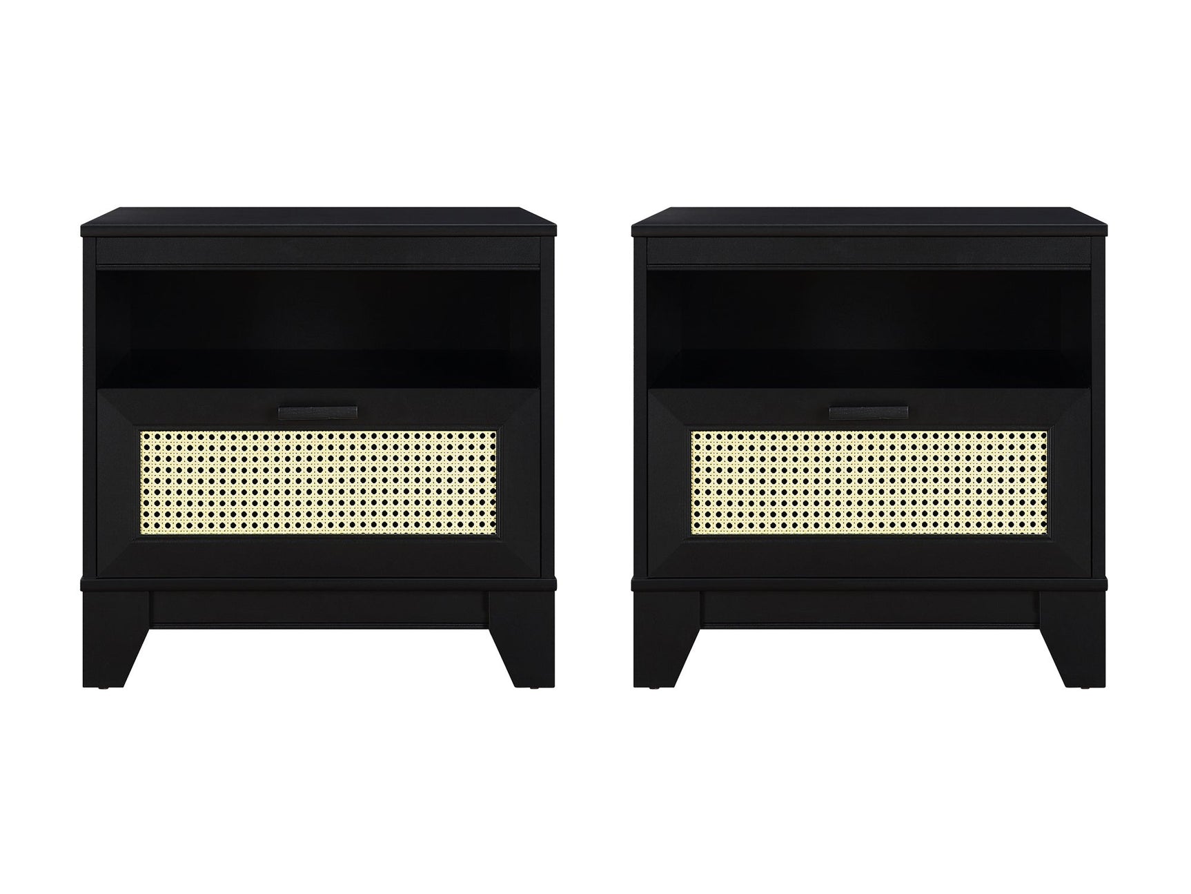 Sheridan Nightstand in Black (set of 2) - Ornate Home