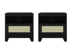 Sheridan Nightstand in Black (set of 2) - Ornate Home