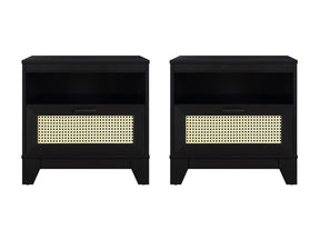 Sheridan Nightstand in Black (set of 2) - Ornate Home