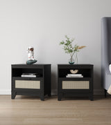 Sheridan Nightstand in Black (set of 2) - Ornate Home