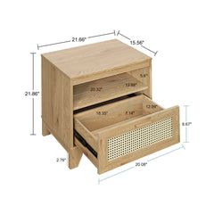 Sheridan Nightstand in Nature (set of 2) - Ornate Home