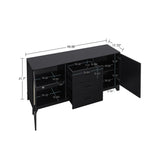 Sheridan Sideboard Cabinet in Black - Ornate Home