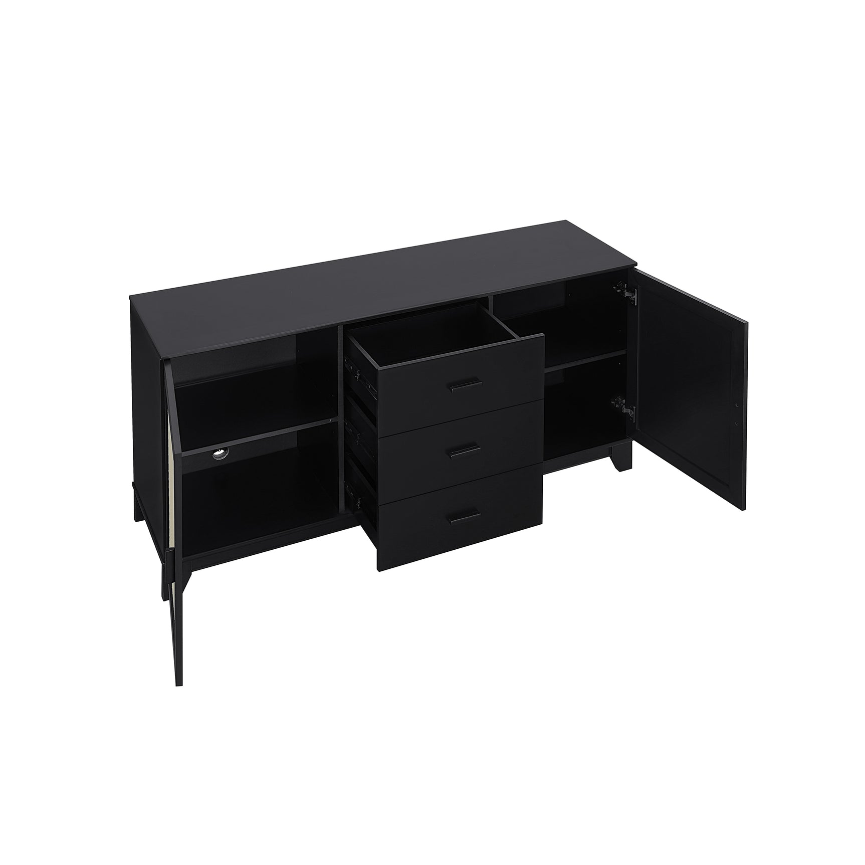 Sheridan Sideboard Cabinet in Black - Ornate Home