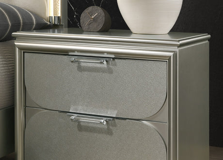 Sheridan Silver Nightstand - Ornate Home