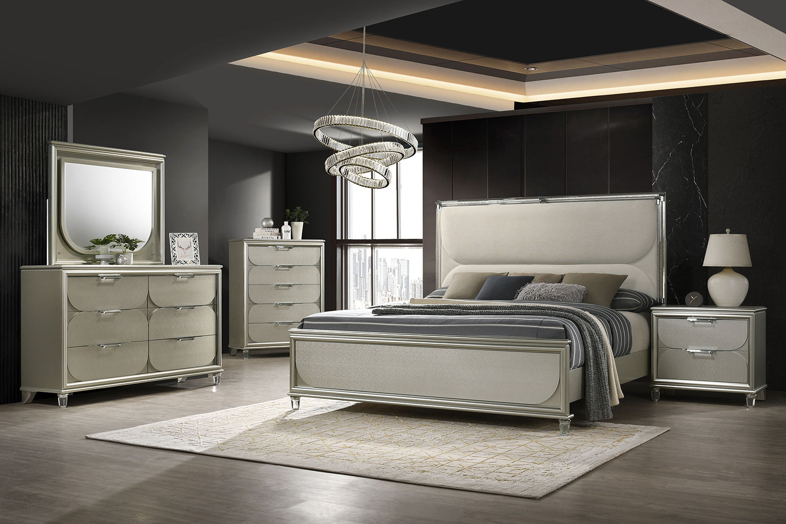 Sheridan Silver Queen Bed - Ornate Home