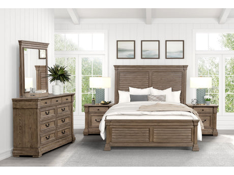 Sheringham Brown Queen 5 Piece Bedroom Set w/2 Nightstands - Ornate Home