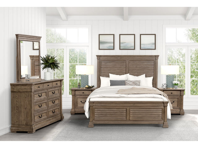 Sheringham Brown Queen 5 Piece Bedroom Set w/2 Nightstands - Ornate Home