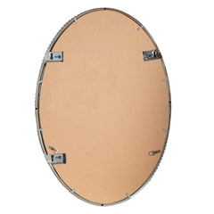Sherise Brushed Nickel Oval Mirror - Ornate Home