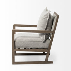 Sherlock Frost Gray Wood Frame Accent Chair - Ornate Home
