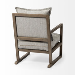 Sherlock Frost Gray Wood Frame Accent Chair - Ornate Home