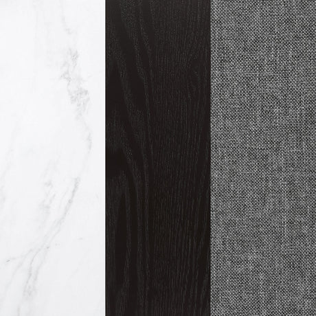 Sherry Grey 5-piece Rectangular Marble Top Dining Table Set - Ornate Home