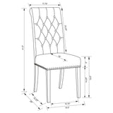 Sherry Grey 5-piece Rectangular Marble Top Dining Table Set - Ornate Home