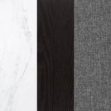 Sherry Grey 7-piece Rectangular Marble Top Dining Table Set - Ornate Home