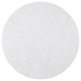 Sherry Rustic Espresso/Sand 5-piece Round Marble Top Dining Table Set - Ornate Home