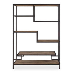 Sherwin Black/Woodtone Industrial Etagere - Ornate Home
