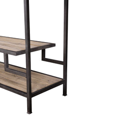 Sherwin Black/Woodtone Industrial Etagere - Ornate Home
