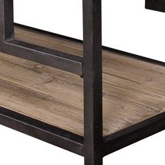 Sherwin Black/Woodtone Industrial Etagere - Ornate Home