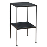 Sherwood Black Square Marble Accent Table - Ornate Home