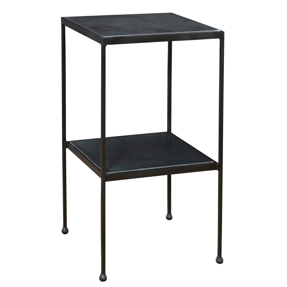 Sherwood Black Square Marble Accent Table - Ornate Home