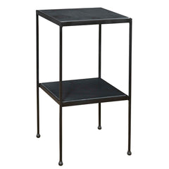 Sherwood Black Square Marble Accent Table - Ornate Home
