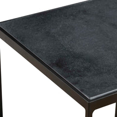 Sherwood Black Square Marble Accent Table - Ornate Home