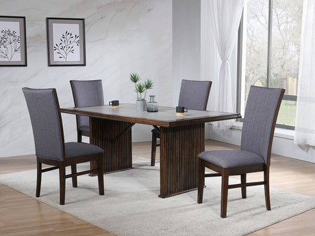 Sherwood Brown 5-piece Rectangular Dining Table Set - Ornate Home
