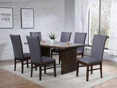 Sherwood Brown 7-piece Rectangular Dining Table Set - Ornate Home