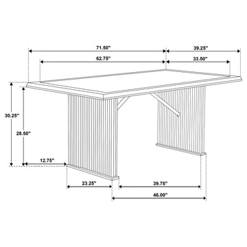 Sherwood Brown 72-inch Rectangular Dining Table - Ornate Home