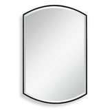 Shield Black Shaped Iron Mirror - Ornate Home