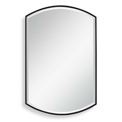 Shield Black Shaped Iron Mirror - Ornate Home