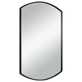Shield Black Shaped Iron Mirror - Ornate Home