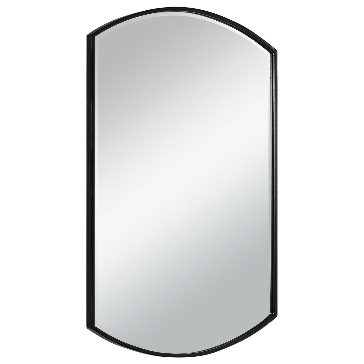 Shield Black Shaped Iron Mirror - Ornate Home