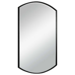 Shield Black Shaped Iron Mirror - Ornate Home