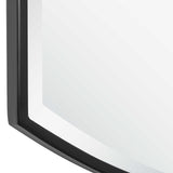 Shield Black Shaped Iron Mirror - Ornate Home