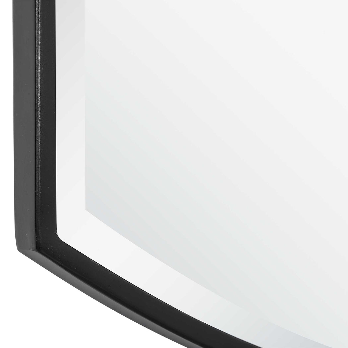 Shield Black Shaped Iron Mirror - Ornate Home
