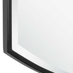 Shield Black Shaped Iron Mirror - Ornate Home
