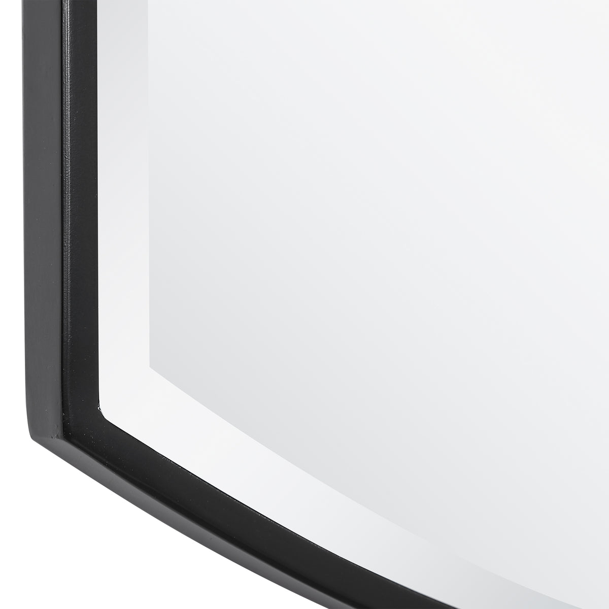 Shield Black Shaped Iron Mirror - Ornate Home