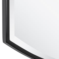 Shield Black Shaped Iron Mirror - Ornate Home