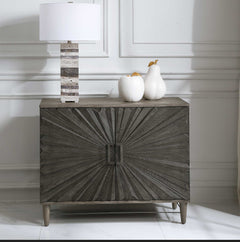 Shield Gray Oak 2 Door Cabinet - Ornate Home